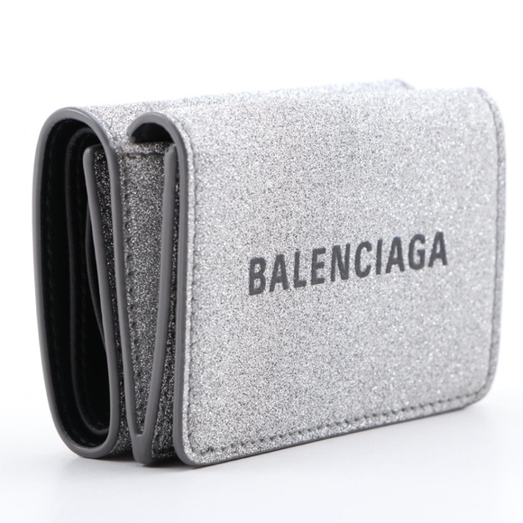 Balenciaga Everyday Mini Trifold Glitter Wallet - Picture 2 of 16